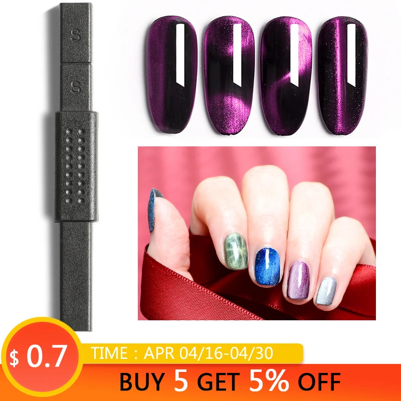

Mtssii 3D Cat Eye Gel Polish Magnetic Nail Art Stick Magnet Rod Painting Gel Nail Polish Tool UV Lamp for Manicure Gel Varnish