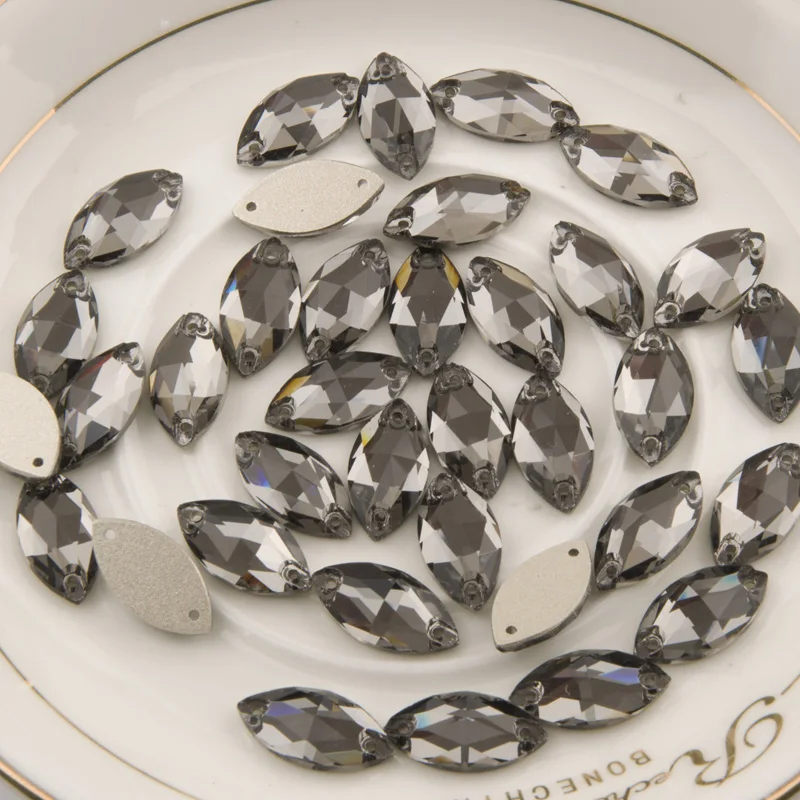 YANRUO 3223 Navette Horse Eyes Shape Sew On Crystal Glass flat back Rhinestones AAAAA Quality Stones For Clothes