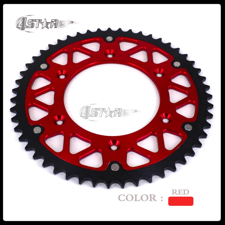 

49T CNC Rear Chain Sprocket Steel and Aluminum For CR125R CR250R CRF250R CR500R CR CRF Dirt Bike Motocross Enduro