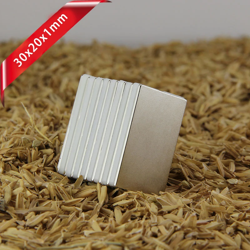 10pcs 30X20X1mm N50 ultra thin Rare Earth Neodymium high