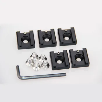 

CAMVATE 5PCS 1/4" Hot Cold Shoe Mount For Blackmagic DSLR Rig Flash Light Cinema Camera Cage Fotografica Accessories C0994