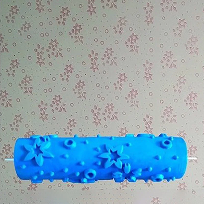 1 шт. " обои украшение узорчатый валик рельефная краска резиновый валик рукав стены текстура кисть для трафаретов 3D узор Декор - Цвет: 058