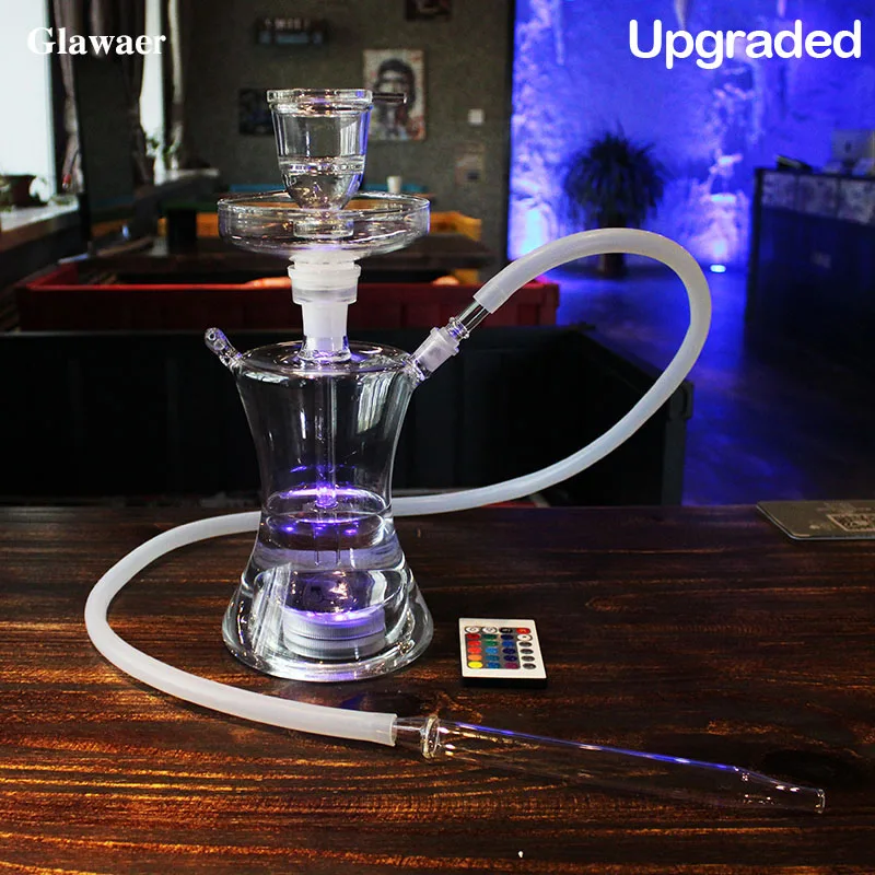  Glawaer Small Russian style Glass Hookahs Huge Vapor Shisha Chicha Vaporizer Narguiles Smoking Wate