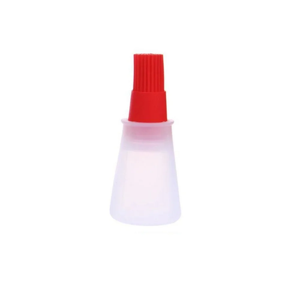Гриль кисточки для бутылок с маслом инструмент теплостойкий силикон принадлежности для барбекю Чистящая Щетка для шашлычницы инструмент для приготовления пищи - Цвет: Красный