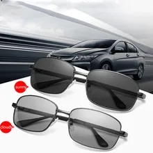 Авиатор фотохромные солнцезащитные очки мужские поляризованные очки Хамелеон мужские Меняющие цвет TAC UV400 Мужские очки для вождения