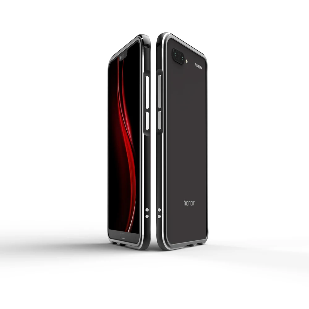 Роскошный противоударный чехол бампер для Huawei Honor 10 алюминиевая металлическая