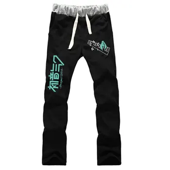 

Fashion Hatsune Miku Character Sweatpants with Pockets Casual Hip-Hop Sweat Pants Soft Loose Tracksuit Long Trousers Cos Bottoms