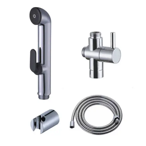 Toilet-Hand-Held-Bidet-Sprayer-1-2-T-adapter-kit-with-1-2m-Hose-ABS-Bracket