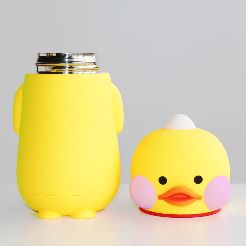 VILEAD Cute Duck Нержавеющая сталь кружка дети мультфильм Термальность бутылки Портативный Изолированная бутылка для воды студент Termos термос