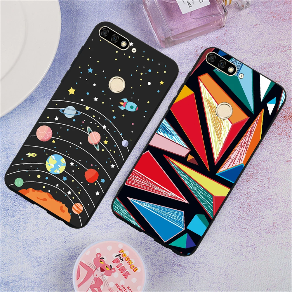

Soft Covers For Huawei Y6 Pro Y3 Y5 Y6 Lite 2017 Y5 Y6 Y7 Prime Y9 2019 2018 Luxury Flowers TPU Silicone Case Shell Fundas