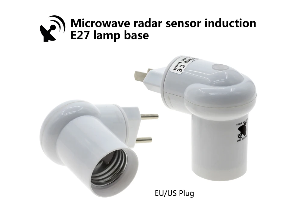 E27 основание светильника микроволновая печь Rradar Сенсор человека индукции держатель лампы ЕС/США Plug лампы оправа лампа держатель Белый