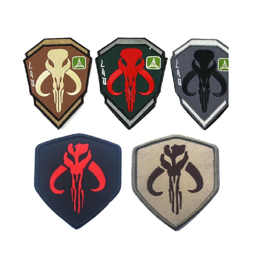 Bounty Hunter Patch 3d Embroidery Armband Mandalo S Skull Star Wars Bounty Hunter Boba Fetmadik Patches Patch 3d Armband Patchhunter Patch Aliexpress
