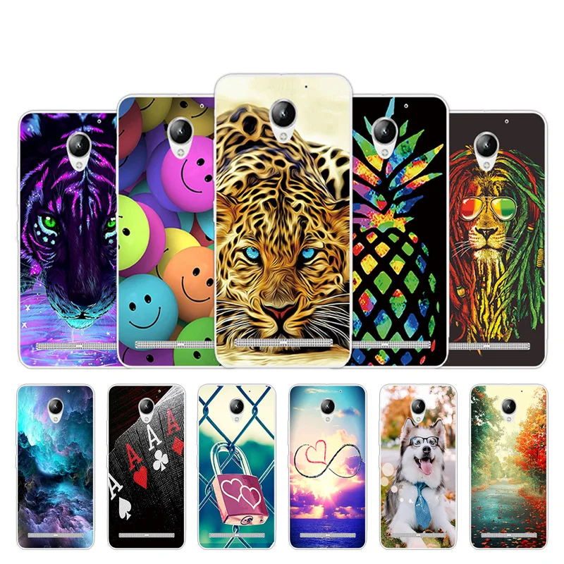 

For Lenovo Vibe C2 K10A40 Case Smile Design TPU Cover 5.0inch For Lenovo C2 Phone Case Silicon Phone Bacl Protective Fundas