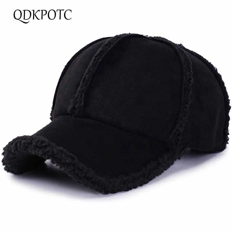 

Brand QDKPOTC Winter Autumn Thickening Baseball Caps Men Women Cotton High Grade Hat Keep Warm Leisure