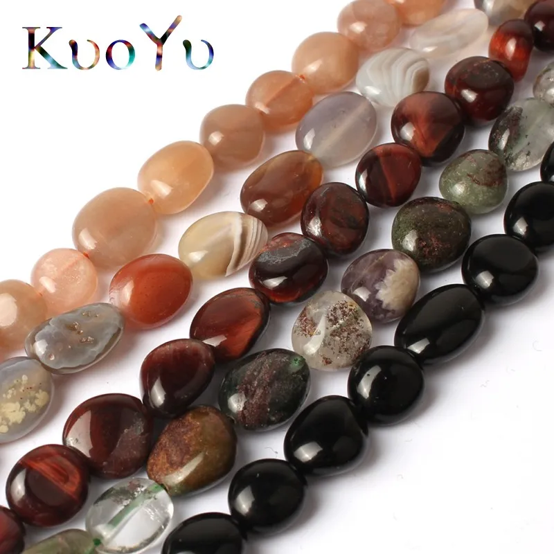 

8-10 MM Irregular Natural Tiger Eye Agates Obsidian Quartz Stone Beads For Jewelry Making DIY Necklace Bracelet 15''Strand