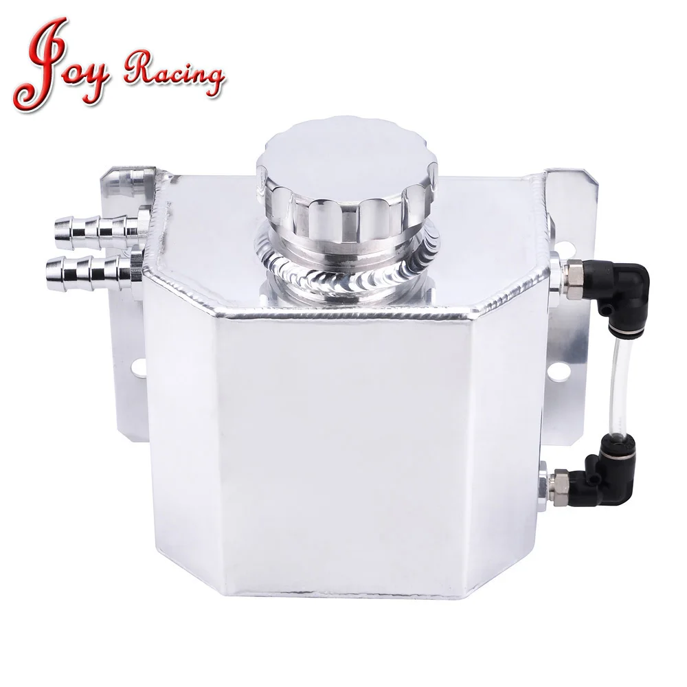 Universal 1L Car Radiator Overflow Tank Aluminum Oil Catch Can Oil Reservoir Tank in Fuel Tanks