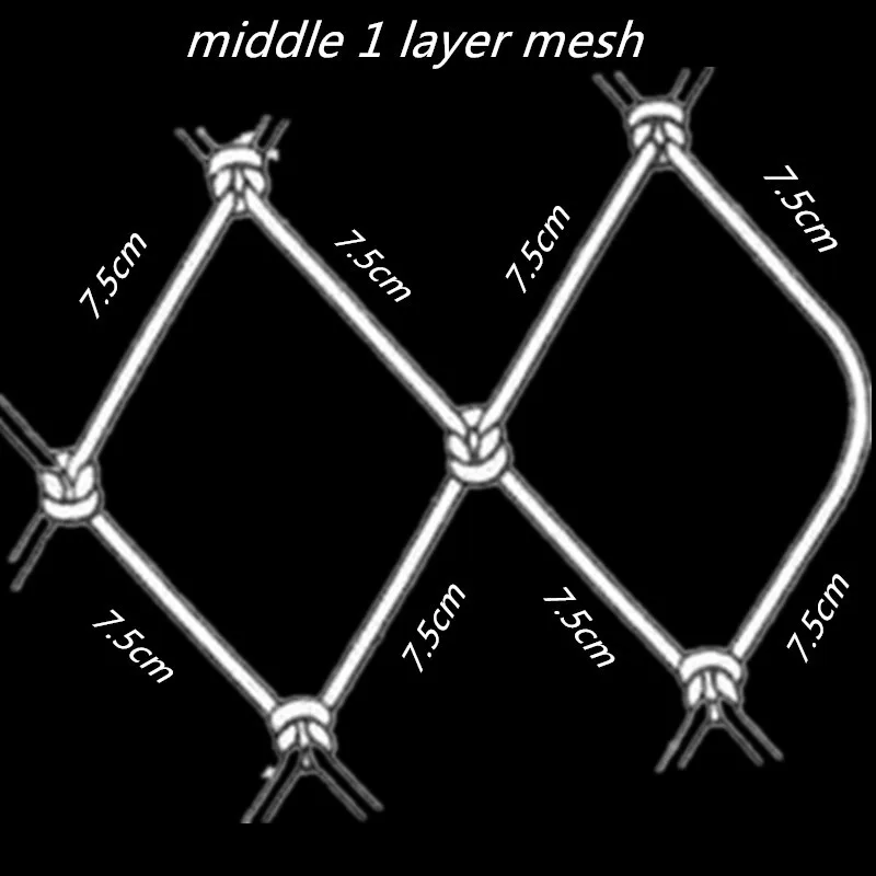 free shipping 100m 2015 fishing net pesca fish trap 3 layers fishing network potes rede de pesca fishing nets dhina cast net