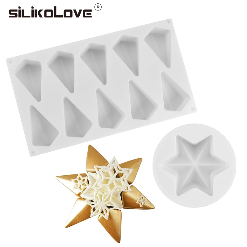 SILIKOLOVE Торт Пресс-формы для выпечки торта мусс формы 3D силиконовая форма звезды Форма силиконовые формы 2 шт./компл