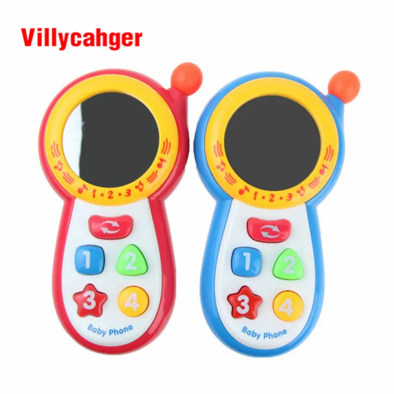 

Cartoon Mirror Smart Phone Toy with Music Sound Electronic Mobile Phone Cellphone Early Education Musical Toys Children Gifts
