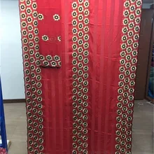 Мягкая Шелковая кружевная ткань высокого качества кружевная Красная атласная ткань с камнями модное Африканское парчовое фабричное 5+ 2 ярдов/партия HL