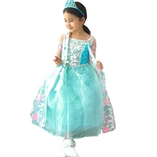 Hot Sell Elsa Anaa Girls Princess Children Dress Party Fantasia Vestidos Infants Dresses Summer Baby Kids Custom Dressessses