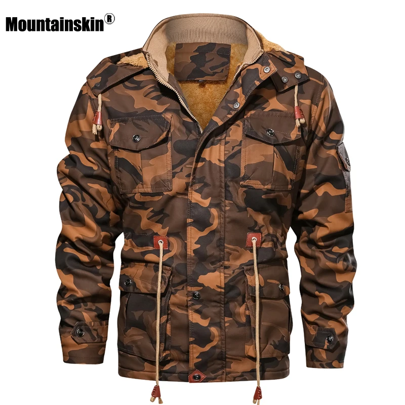 Мужская куртка из ПУ кожи Mountainskin черная утепленная с флисовой подкладкой и