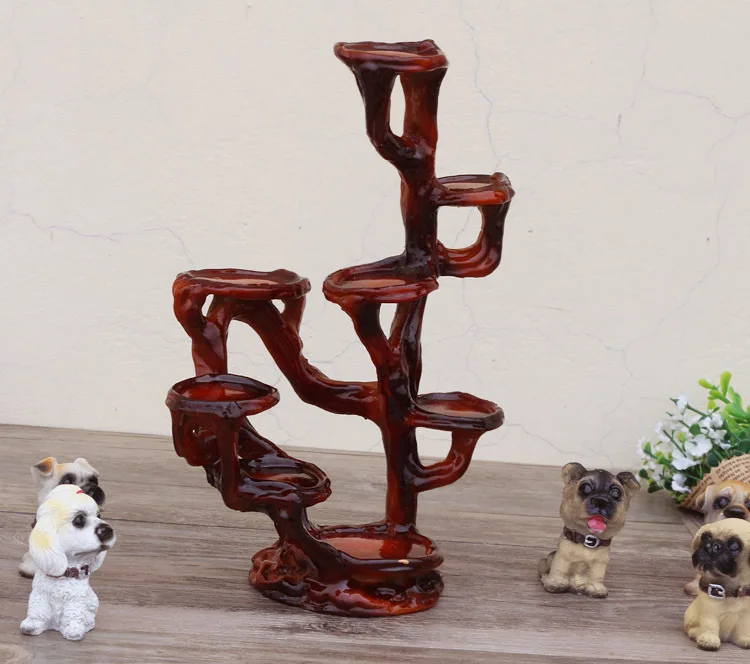 12 قطع البسيطة لطيف الكلاب مع شجرة حامل الحرف المنزل الديكور خزانة ديكور عيد الميلاد هدية عيد ميلاد للأطفال