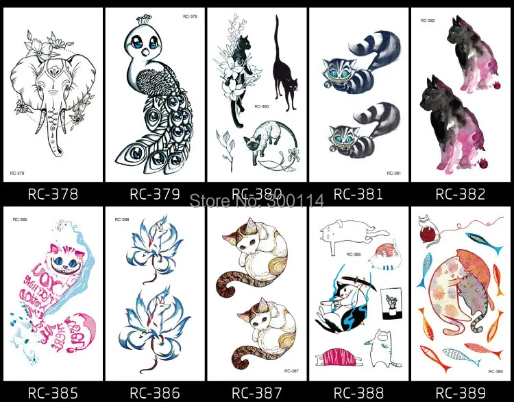 1000 шт животных серийный удаляемый водонепроницаемый временный тату уникальный дизайн океан серийная рука тело onetime татуаж HC-RC