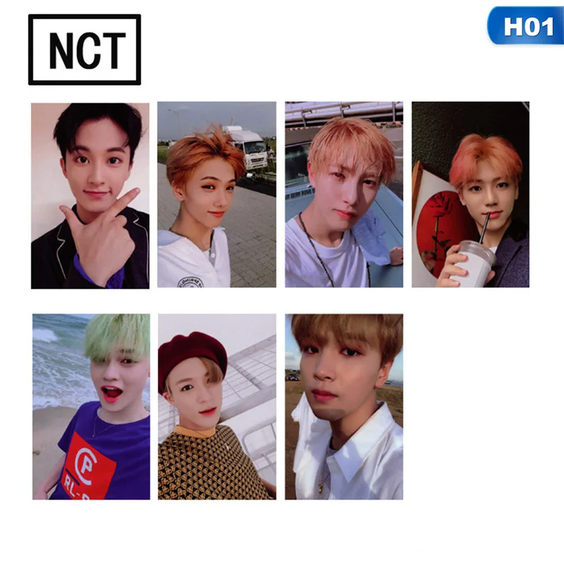 

7pcs/set K-POP NCT DREAM 2018 Mini 2 Album We Go Up Self Made Lomo card Autograph Photocard Paper Cards