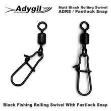 Adygil матовый черный рыболовный поворотный с Fastlock оснастки ADRS/Fastlock оснастка Rolling поворотный#2#4#6#8#10 50 шт./лот