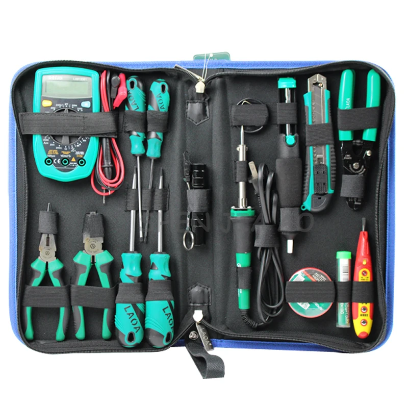 Electric soldering iron multimeter suit household use maintenance telecommunications kit tools