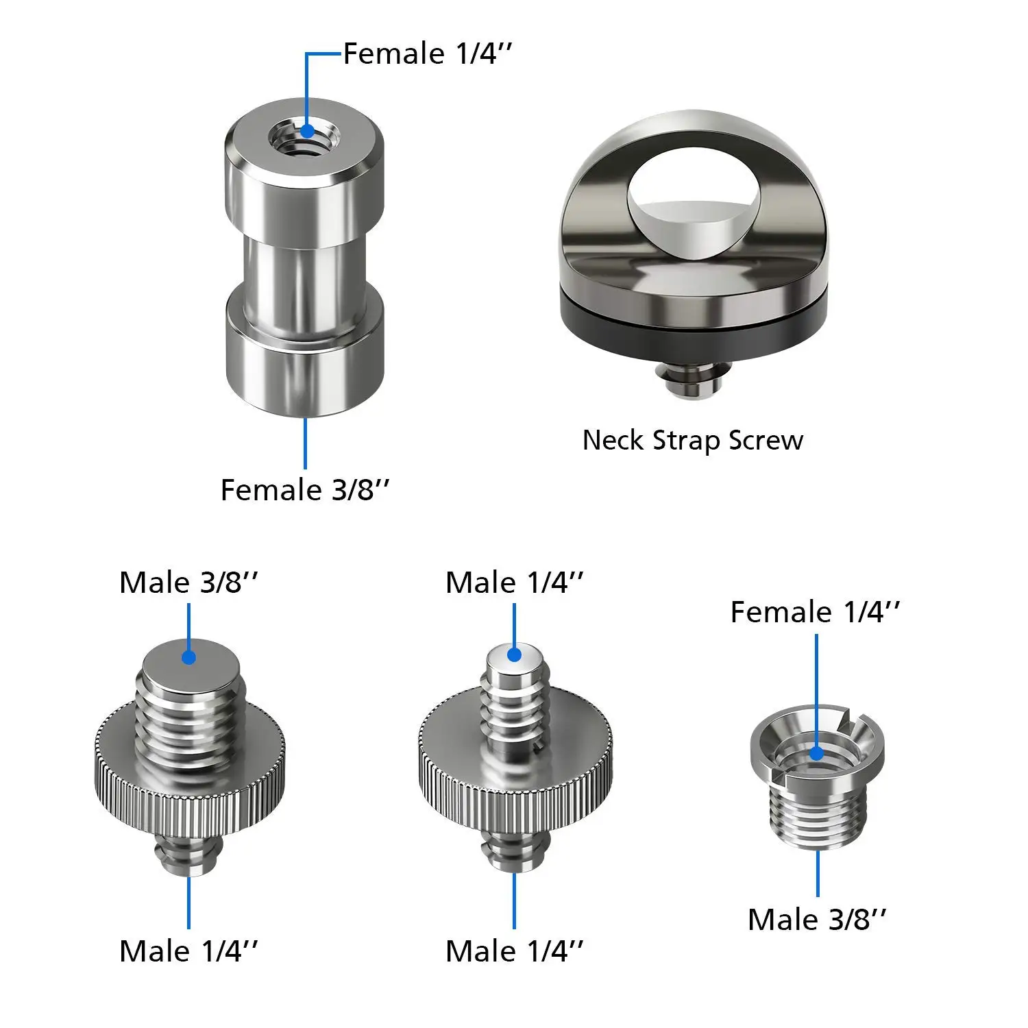 Винты для камеры, 22 шт конвертер резьбовые винты адаптер крепление набор камера/штатив/монопод/осветительная подставка/быстросъемный шейный ремень