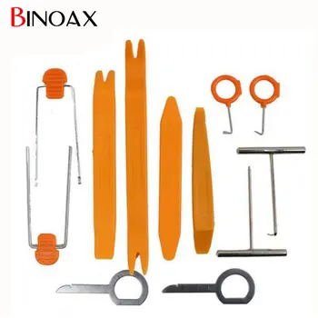 Binoax 12 Pcs/SeT Plastic Car Radio Door Clip Panel Trim Dash Audio Removal Pry Tool Repairing #P00018#