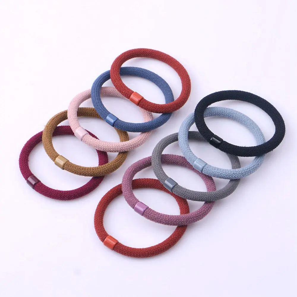 

Elastic Hair Band For Women Hair accessories Solid Casual Rubber Band For Girls Hair Rope Thick Hair Ring Highly Stretchable