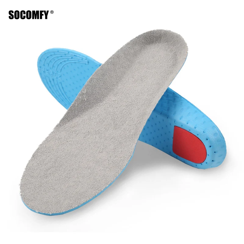 

SOCOMFY Kids Sport Shock Absorption Insoles Breathable Soft Care Pad Inserts Children Running shoe Insoles