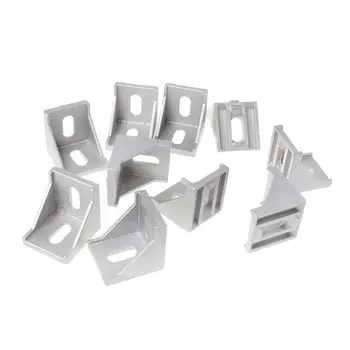 

10pcs 4040 Fasten Fitting Angle 40x40 L Connector Aluminum Corner Bracket Joint Brace