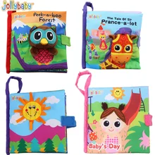 Jollybaby-Libro de tela de búho para bebé, libros educativos en inglés, juguete de Aprendizaje Infantil, historia para dormir