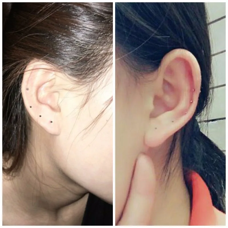 12pcs multi-use nose ring ear studs stainless steel 20G body piercing jewelry for men women anti-allergic silver gold black11