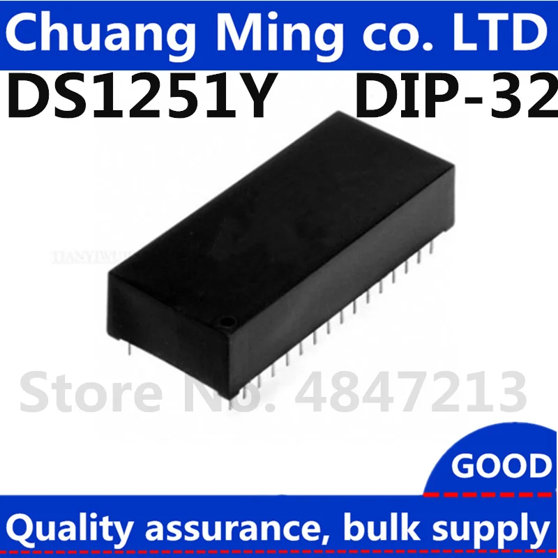 

Free Shipping 2pcs/lots DS1251Y DS1251Y-120 DS1251Y-70+ DS1251 DIP-32 In stock!