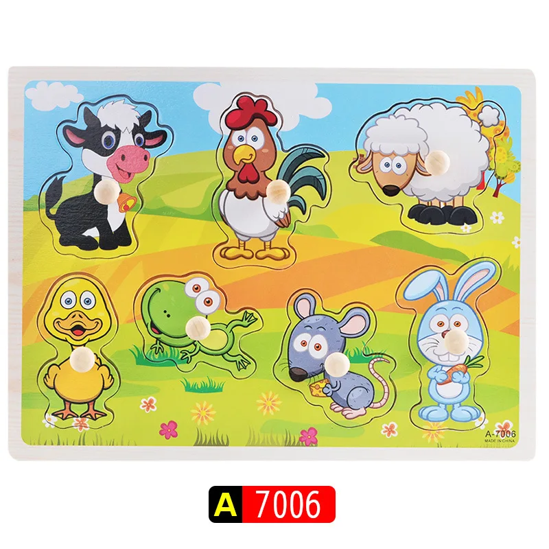 MP120 Головоломка деревянная игрушка-пазл 3D животных Подводные Животные насекомых детские развивающие игрушки для детей Детские пазлы панель распознавания красочный - Цвет: MP120
