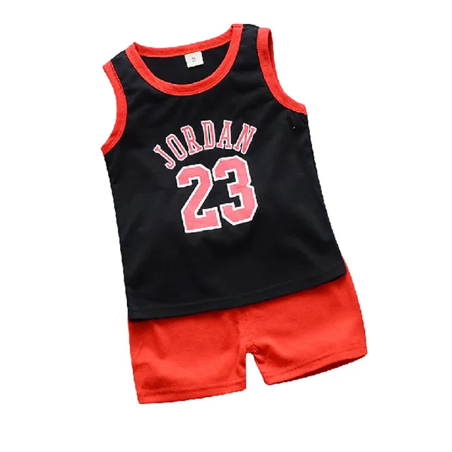 2pcs Set Toddler boy summer Sport Clothes Child's Basketball Uniform