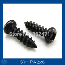 HOT SALE!! 300pcs/ cctv Camera screws, Round head PA2 * 6mm