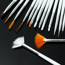 20 штук Нейл-арт "сделай сам", костюм из 5 предметов, нажмите с силой так ручка 15 шт. рисования Рисование, полировка маникюрная щетка набор инструментов аксессуары для ногтей