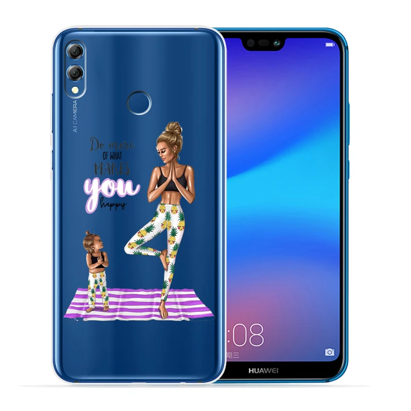 Модный чехол для телефона Super Dad Girl mom Baby для huawei P30 Lite P30 Pro P20 Lite P8Lite P9Lite P Smart мягкий прозрачный Etui