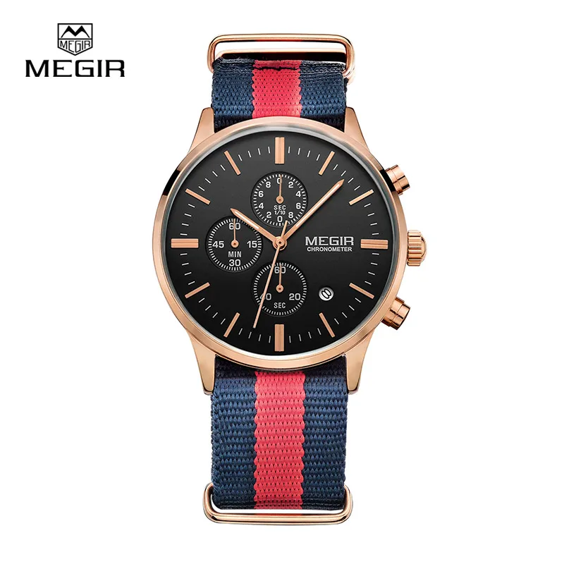 Prix pour Megir Hommes Chronographe Montre Hommes Montre Top Marque De Luxe Date de Quartz-Montre Casual Sport Hommes montre-Bracelet relogio masculino 2011-1 Prix pour Megir Hommes Chronographe Montre Hommes Montre Top Marque De Luxe Date de Quartz-Montre Casual Sport Hommes montre-Bracelet relogio masculino 2011-1
