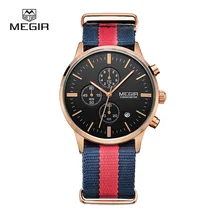 Megir Hommes Chronographe Montre Hommes Montre Top Marque De Luxe Date de Quartz-Montre Casual Sport Hommes montre-Bracelet relogio masculino 2011-1