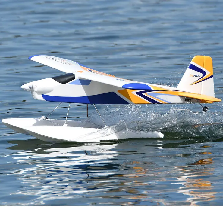 FMS 1220 мм Wingspan Super EZ V2 тренер RC самолет с поплавками RTF 2 4 ГГц радиоуправляемая