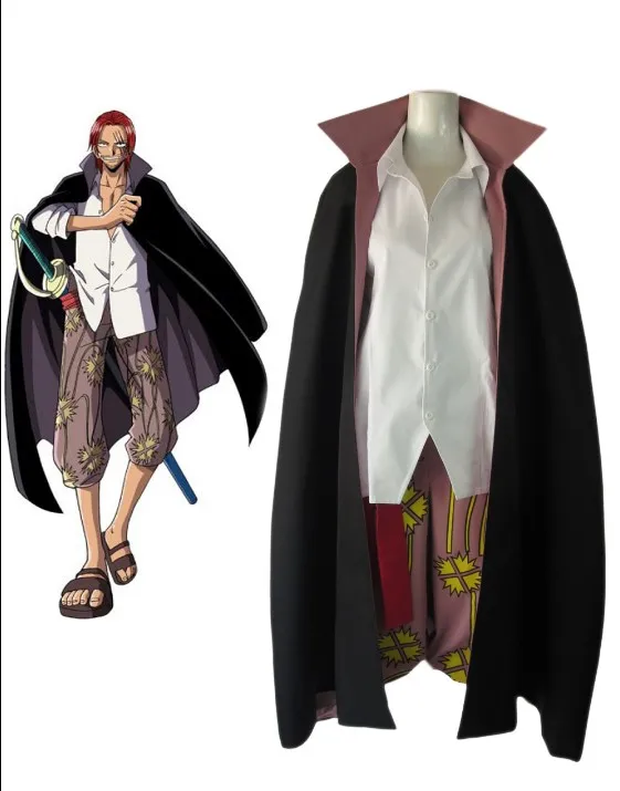 

Ainclu Free Shipping Anime One Piece "RedHaired" Shanks Two Years Ago Adult Cosplay Costume Customize for plus size adults