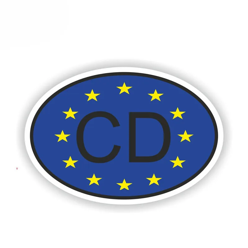 YJZT 13 7 см * 9 2 смешной Стайлинг автомобиля CD корпус диплексический код страны