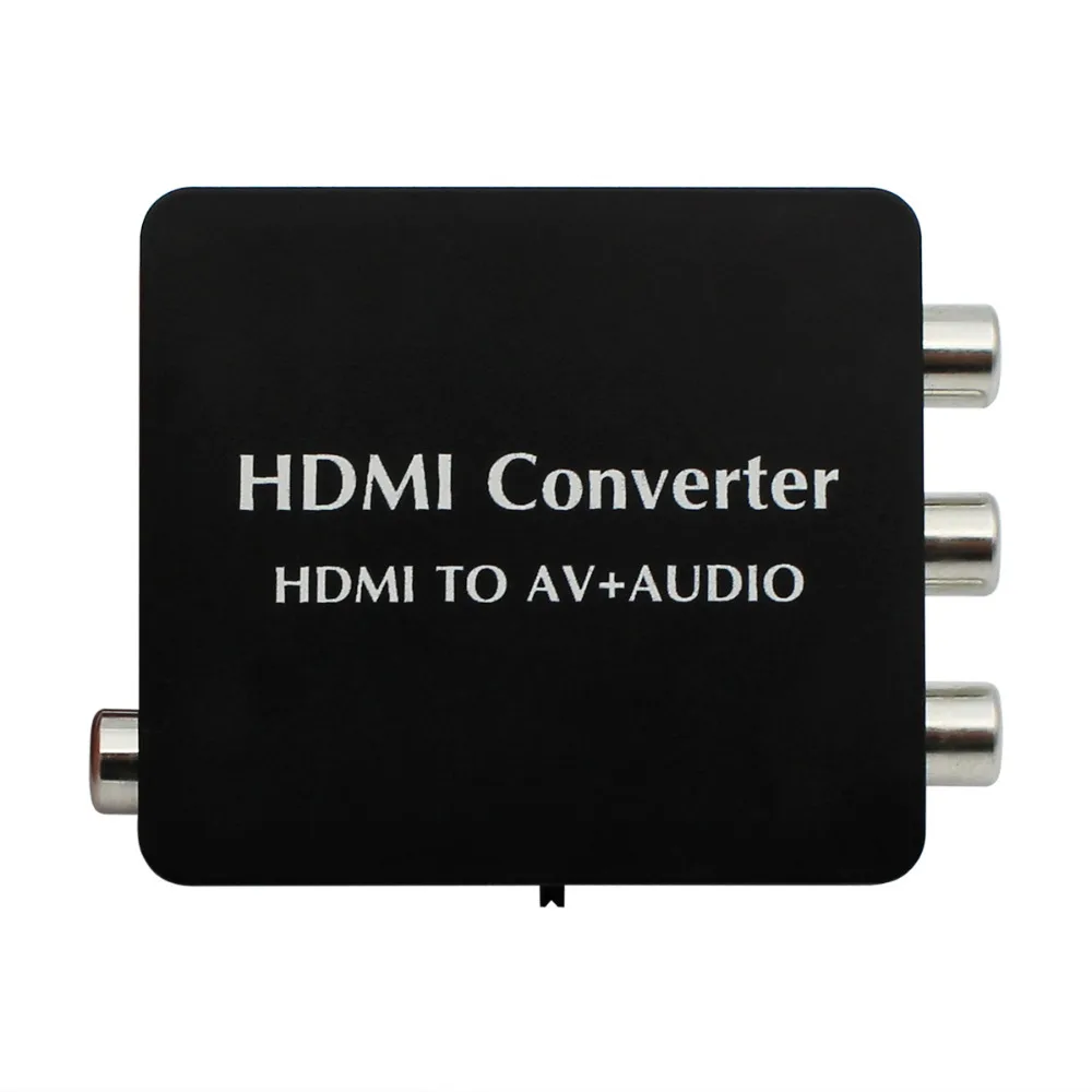 

New HDMI2AV HDMI to AV + Audio Converter Support SPDIF Coaxial Audio NTSC PAL CVBS Composite Video & FL/FR Stereo Audio Signal